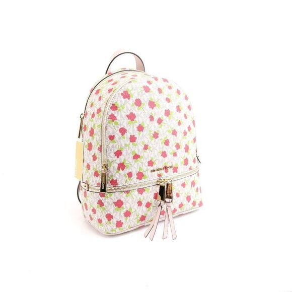 NWT Michael Kors Jet Set Rhea Zip FLORAL Backpack - Picture 7 of 15